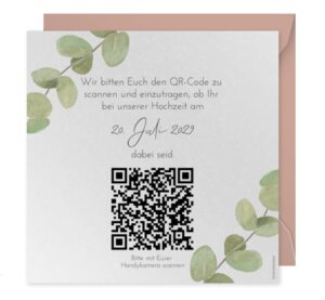 Kreative Idee: Einladung mit QR-Code zur eigenen Homepage