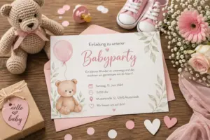 Einladung zur Babyparty: Texte und Vorlagen